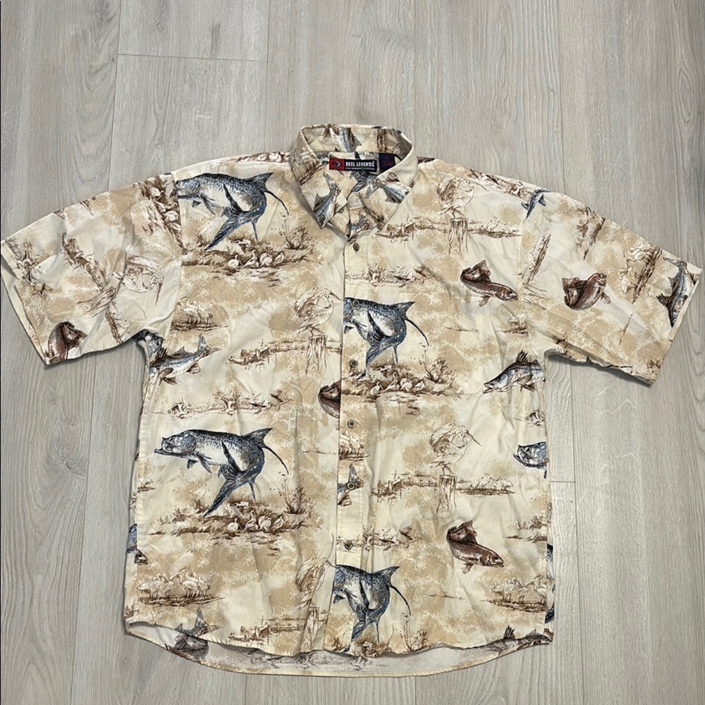 🔥BUNDLESALE Mens XXL Reel Legends Casual Button Down Fishing Shirt NWOT